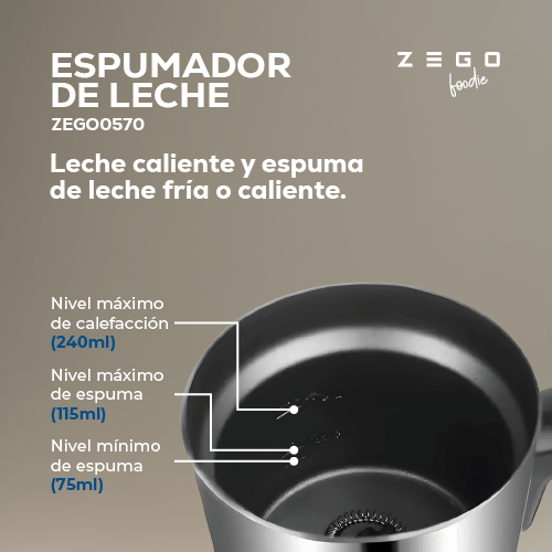 ESPUMADOR LECHE 450ML 600W