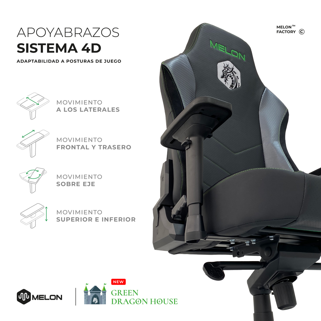 SILLA GAMER DRAGON HOUSE 8200