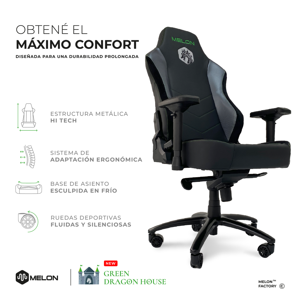 SILLA GAMER DRAGON HOUSE 8200