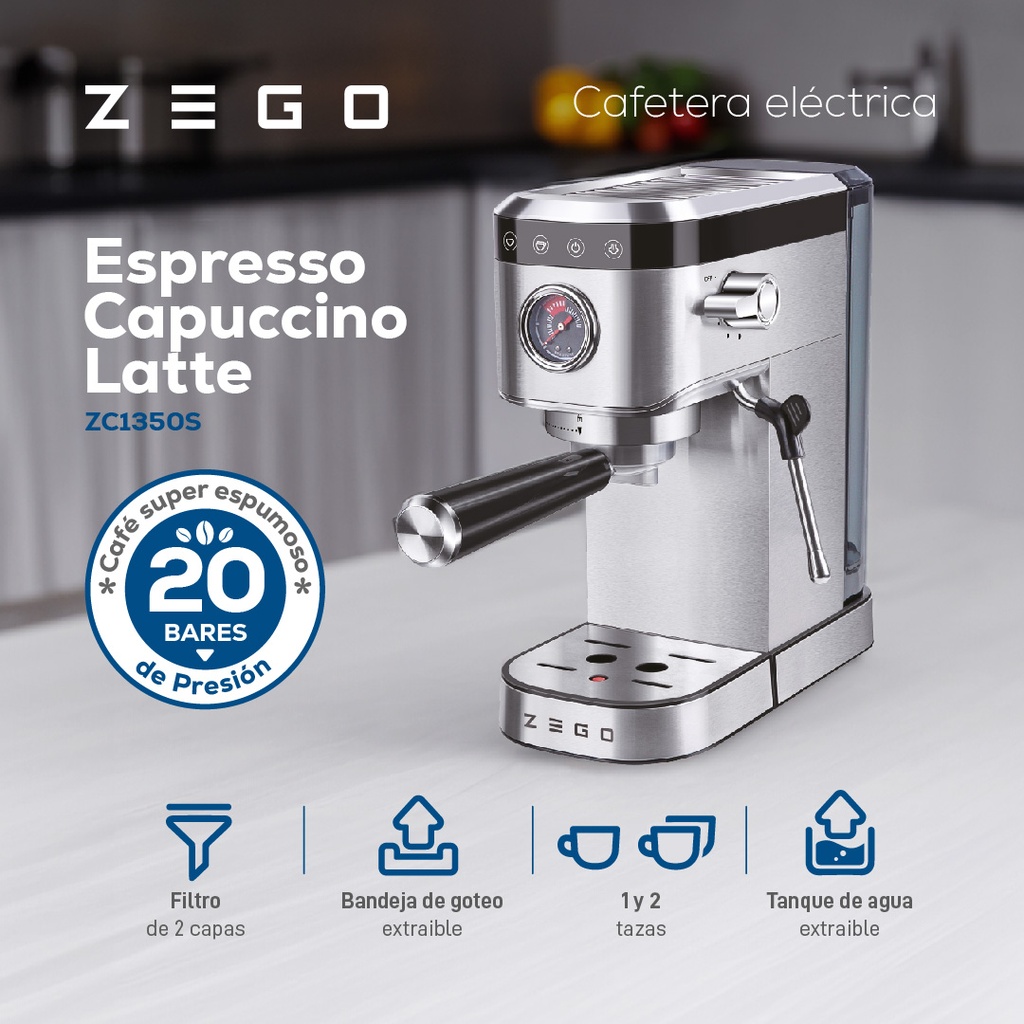 CAFETERA SILVER 1L ZC1350S