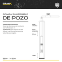 BOMBA SUMERGIBLE BSm4-14 + CABLE 50 MTS + TABLERO DE CONTROL