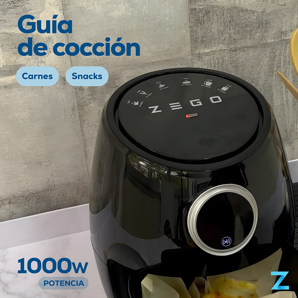 FREIDORA DE AIRE ZF8061EB ZEGO (2Lts)