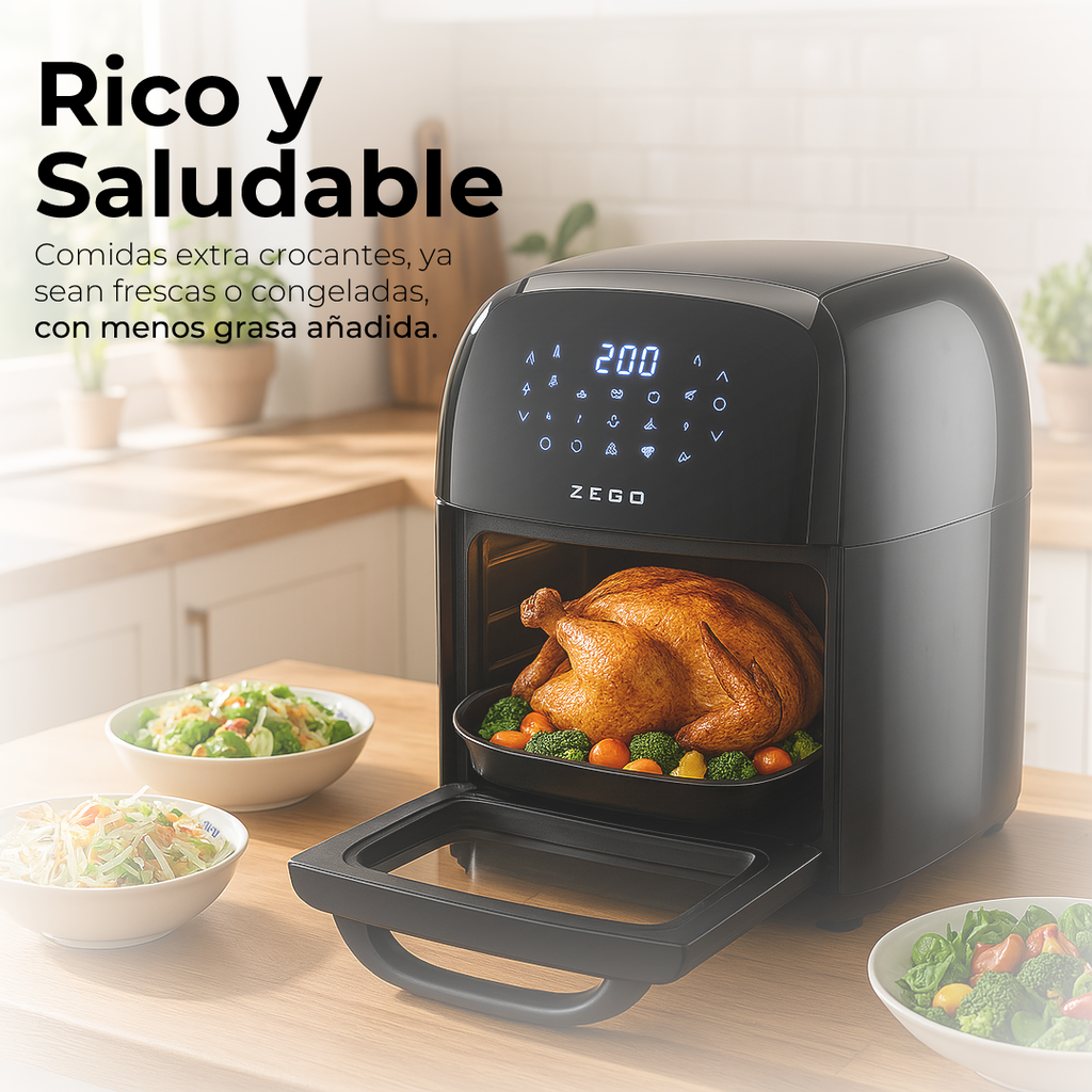 FREIDORA DE AIRE ZF8083D ZEGO (12Lts)
