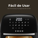 FREIDORA DE AIRE ZF8083D ZEGO (12Lts)