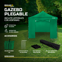 GAZEBO 3x3mts PLEGABLE REF. CON PAREDES Y VENTANA