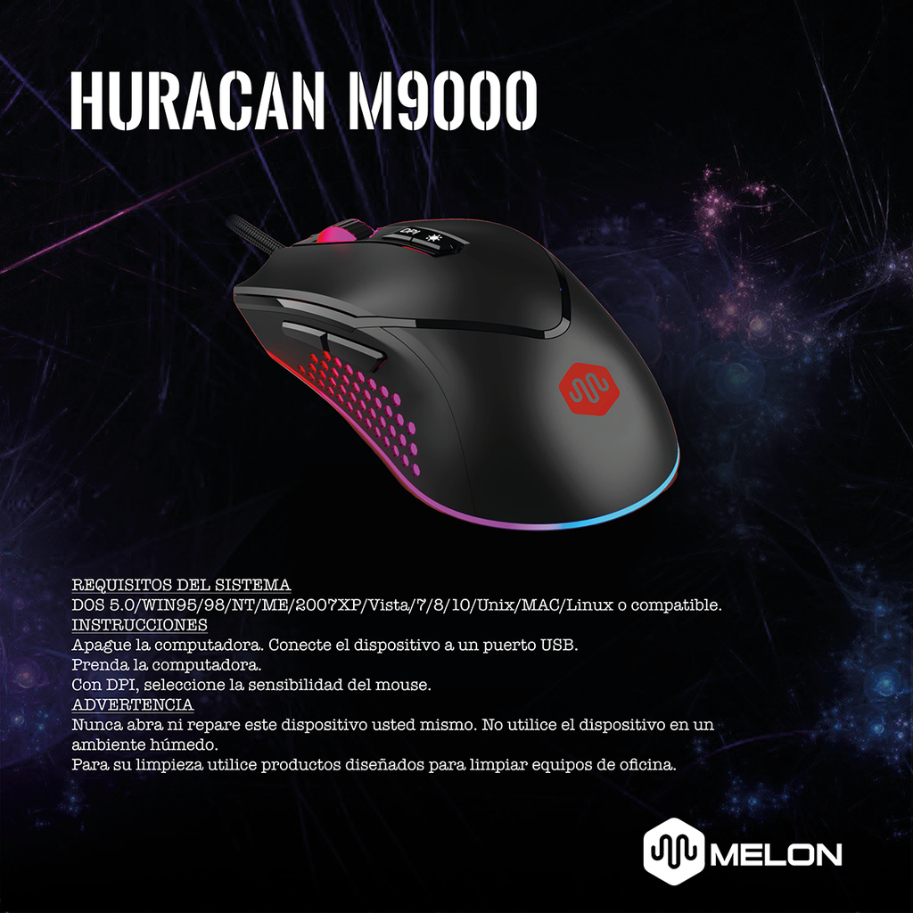 MOUSE GAMER HURACAN 900