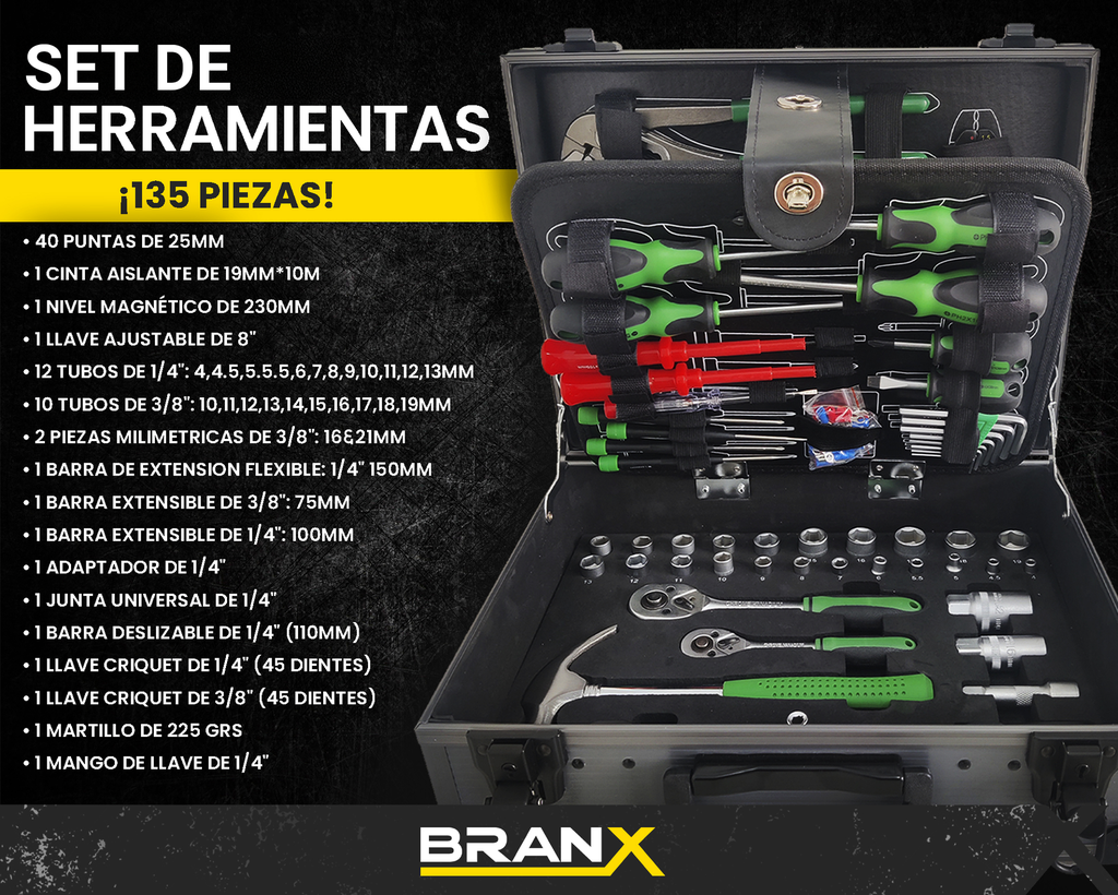SET DE HERRAMIENTAS BX MAX 1.0 (135 PIEZAS)
