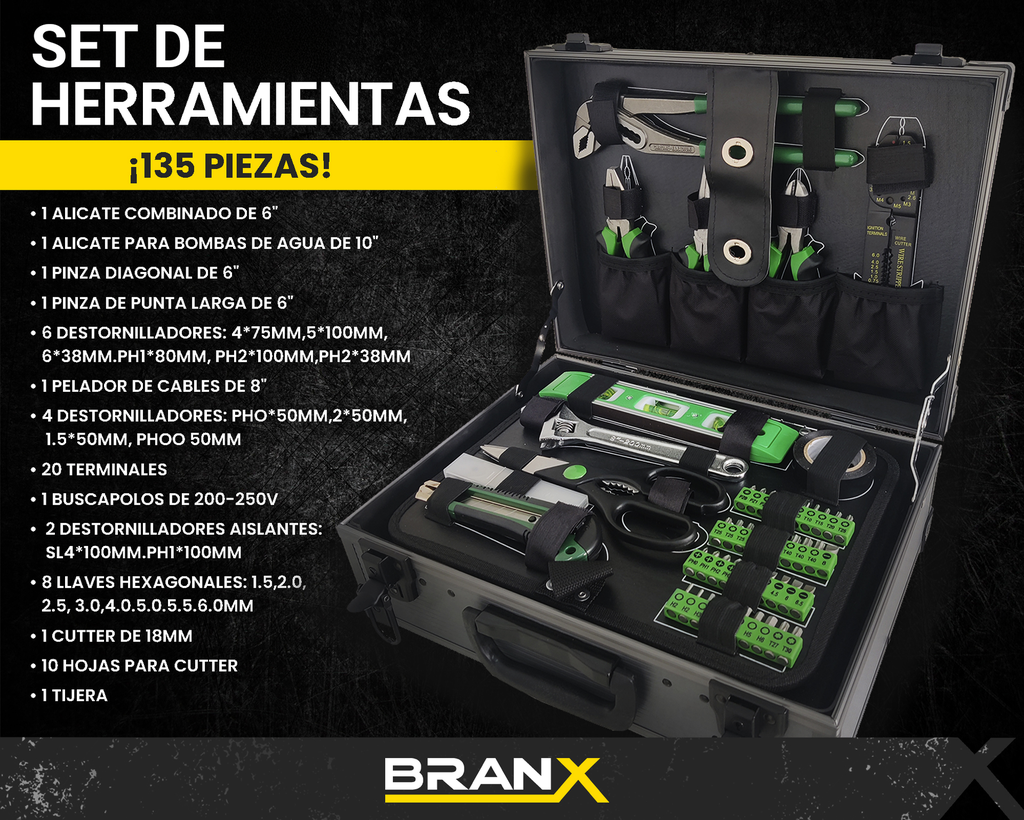 SET DE HERRAMIENTAS BX MAX 1.0 (135 PIEZAS)
