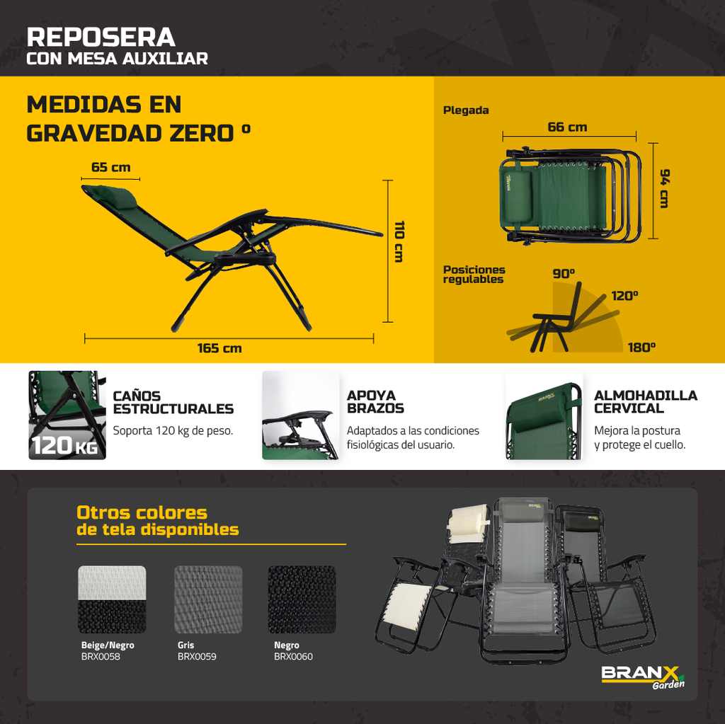 SILLA C/MESA AUX BRANX