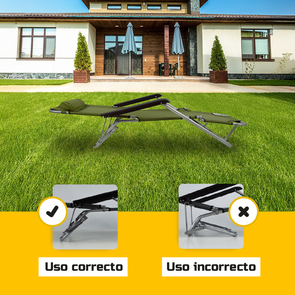 SILLA PLEGABLE CON ALMOHADA