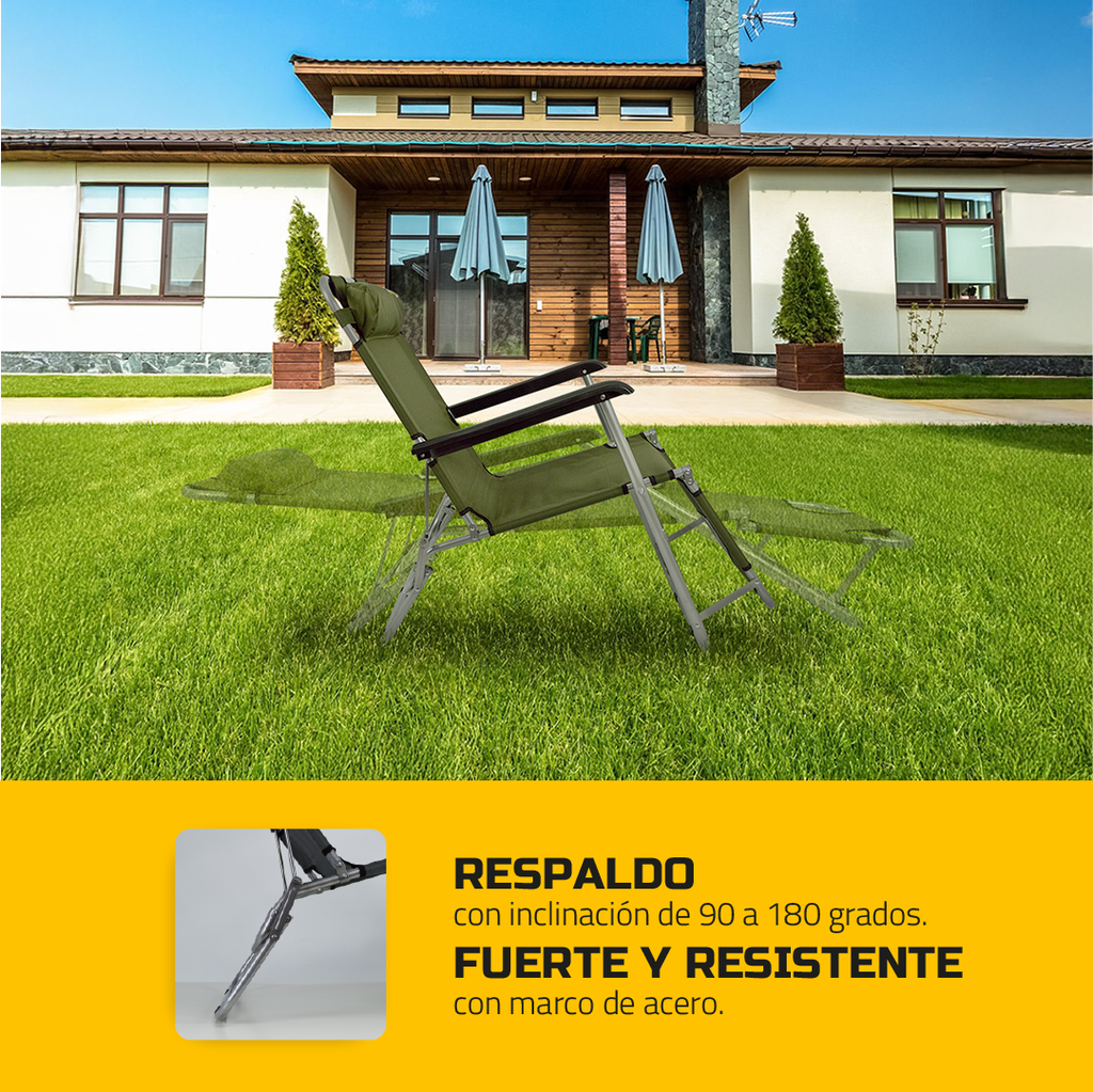 SILLA PLEGABLE CON ALMOHADA