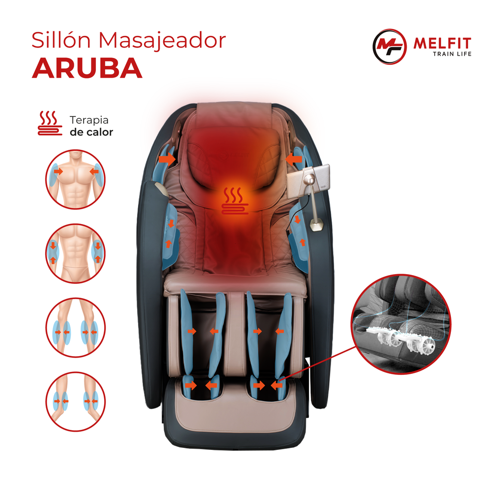SILLON MASAJEADOR ARUBA (MARRON)