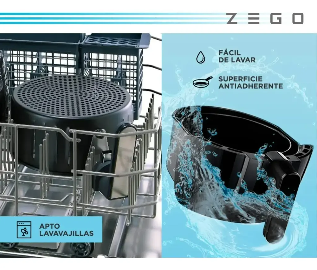 FREIDORA DE AIRE ZF8025D ZEGO(4Lts)