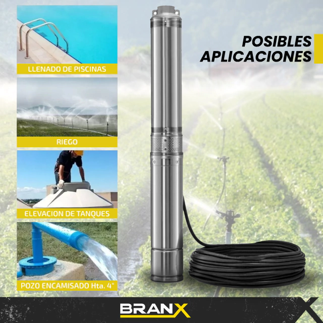 BOMBA SUMERGIBLE  BSm4-9 + 30 MTS DE CABLE