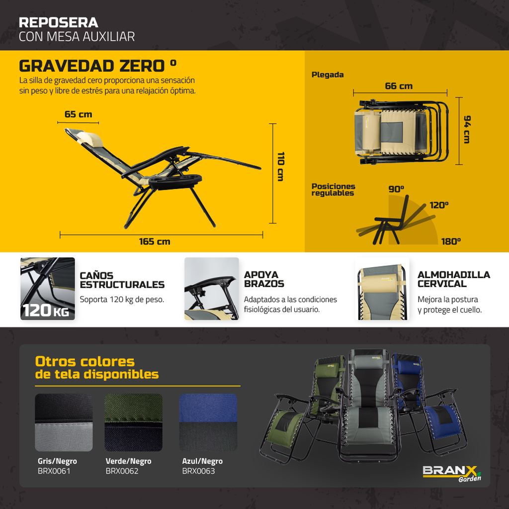 SILLA GRAV C/AUX BRANX