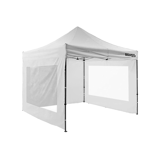 [BRNX0155] GAZEBO 3x3mts PLEGABLE REF. CON PAREDES Y VENTANA (Gris)
