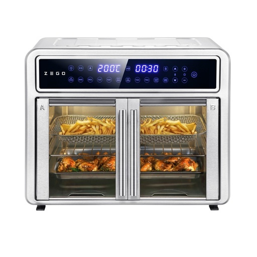 [ZEGO0504] FREIDORA DE AIRE 28L CON VISOR Y STAINLESS STEEL ZEGO